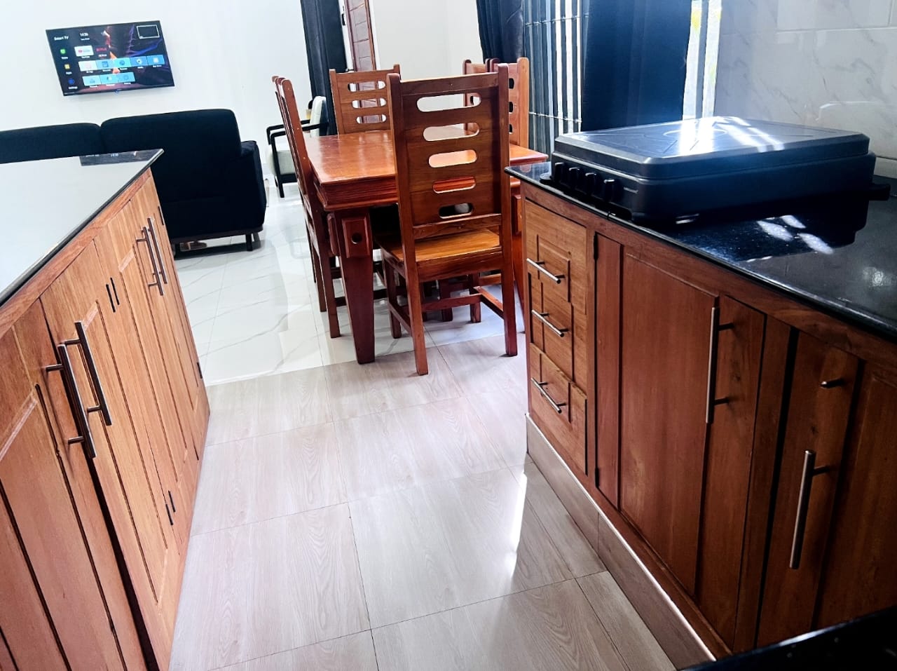 Kitchen and dining area at VOT Hostel
